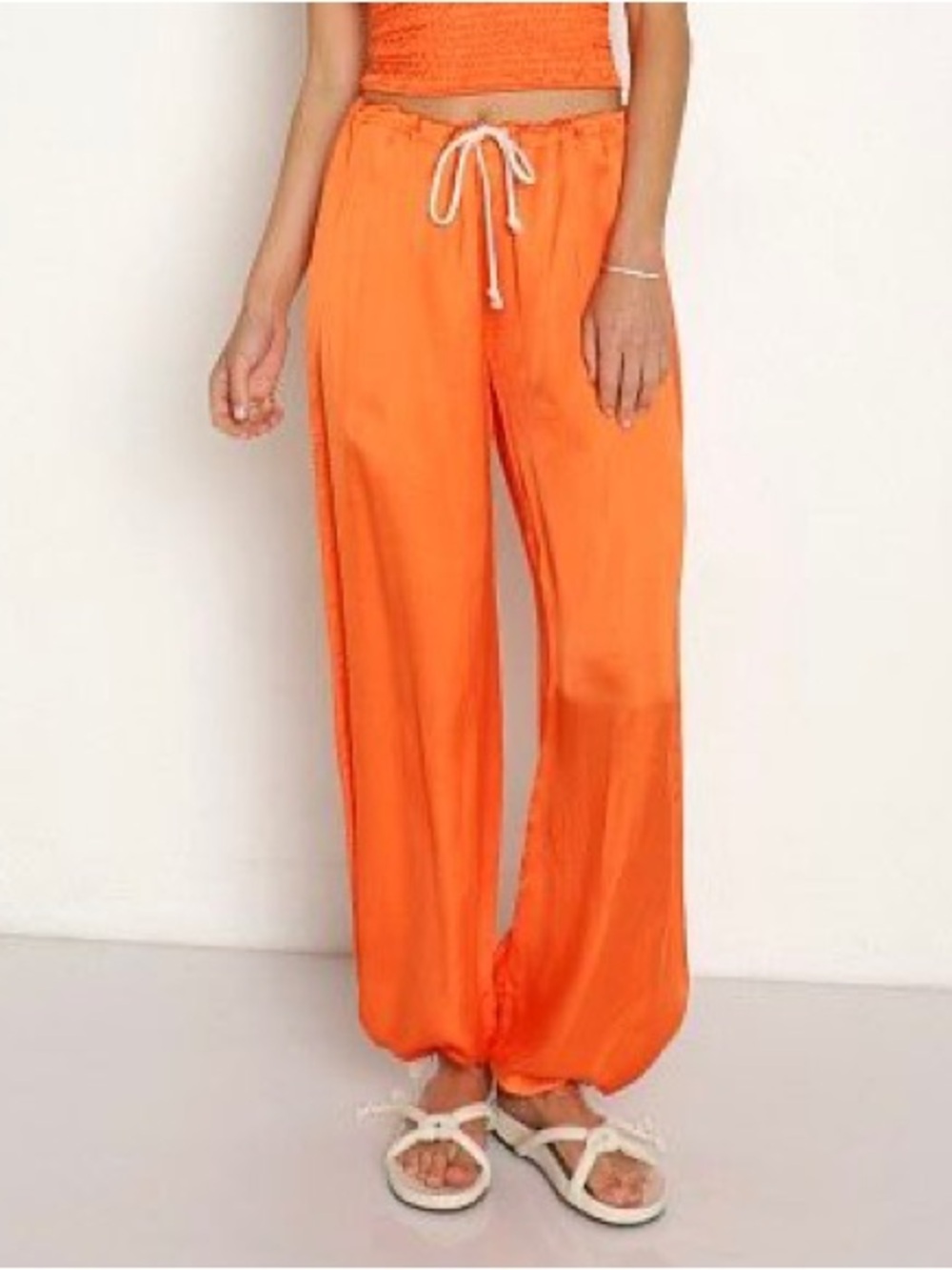 DONNI. Silky Cinch Pants – Papaya | Size S/M